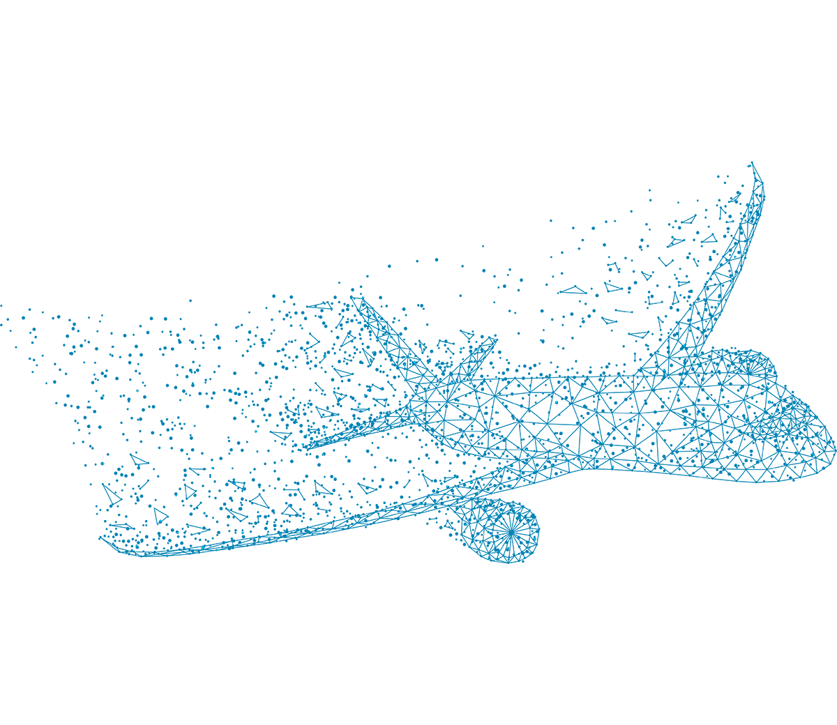 line drawing of an airplane